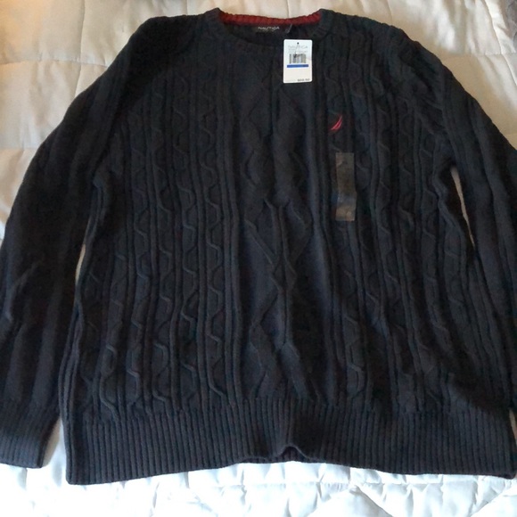 NWT NAUTICA SWEATER MENS XL EXTRA LARGE NAVY BLUE CREWNECK CARDIGAN NEW $70 !!! - Picture 2 of 7